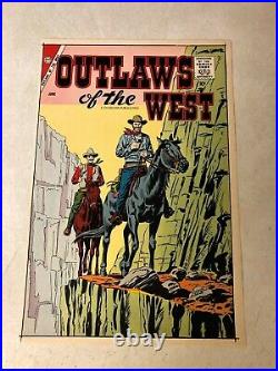 OUTLAWS OF THE WEST #15 Art Original Approval Cover Proof 1958 CANYON EDGE