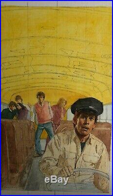 Oil painting original study book cover RANSOM by stuart kaufman