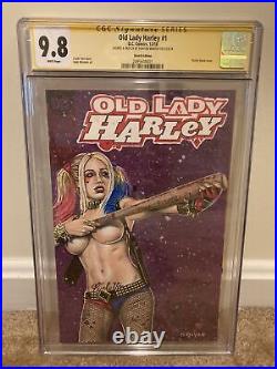 Old Lady Harley 1 CGC SS 9.8 Original Art Signed SKETCH Cover Kenyon Martin