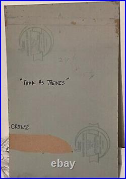 Orig. Danny Crouse Oil on Board Painting Illustration Cover Art Thick As Thieves