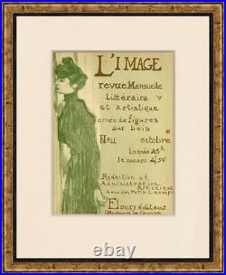 Original 1897 Wood Engraving L'Image Cover by artist Toulouse Lautrec