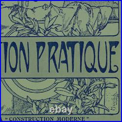 Original 1909 Wood Engraving Alfons Mucha L'Habitation Pratique Cover