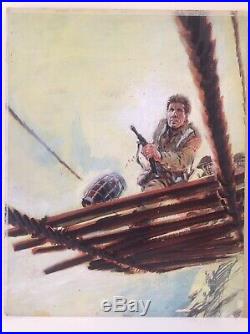 Original 1970 Art Artwork of WAR / BATTLE PICTURE LIBRARY Cover & Comic Book