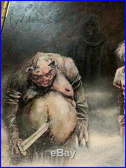 Original 1993 Cover Art Painting Realm Of The Dead Issue 1 Vincent Locke Signed