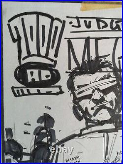 Original 2000ad Judge Dredd Megazine Jock Preliminary Cover Art Unpublished
