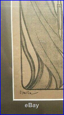 Original Alphonse Mucha L'Estampe Moderne 1897 No. 18 Front & Back Cover Framed