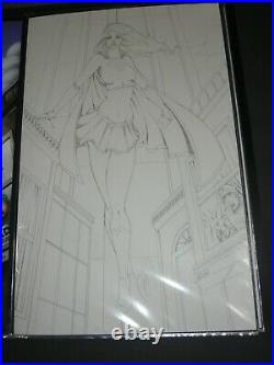Original Art Art to Supergirl by Ryan Kincaid plus bonus print