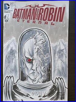 Original Art Batman Mr Freeze Sketch Cover Ben Bishop