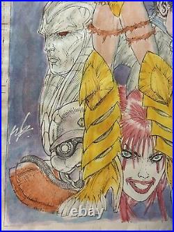 Original Art By Deadpool Creator Rob Liefeld Hand Painted ReGex 1 Cover Design