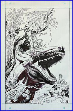 Original Art Cover, Doomsday Squad #7, Gil Kane 1987 Fantagraphics, Dino Cover