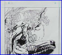 Original Art Cover, Doomsday Squad #7, Gil Kane 1987 Fantagraphics, Dino Cover