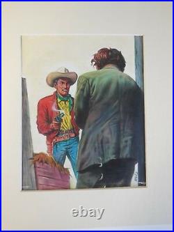 Original Art Ernest Haycox Deep West Acme Rastros Novel Fuis 1954 Cover Art