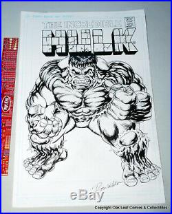 Original Art Incredible Hulk Cover Study 11 X 17 RON WILSON art