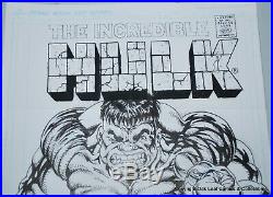 Original Art Incredible Hulk Cover Study 11 X 17 RON WILSON art