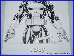 Original Art Punisher Cover Study 11 X 17 RON WILSON art
