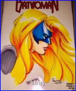 Original Art Sketch David Finch Gotham Girl Creator Art Blank Cover 9.8 Cbcs Ss