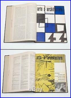 Original CA Arts & Architecture Magazines Bound 1944 Full Year RAY EAMES Covers