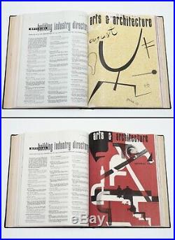 Original CA Arts & Architecture Magazines Bound 1944 Full Year RAY EAMES Covers