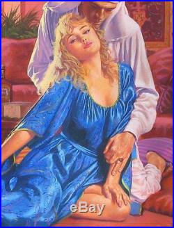 Original Carl Cassler Pulp Pin Up Illustration Romance Cover Art Painting Pinup