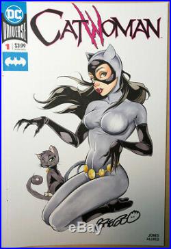 Original Catwoman Sketch Cover Art on DC Comics Catwoman #1 Blank Variant