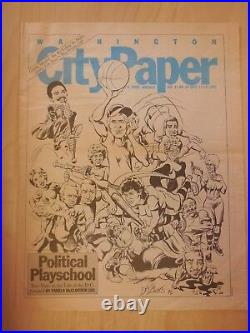 Original City Paper Cover Art Bob Downes Washington DC Paper Original Art