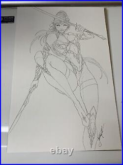 Original Comic Art Cover Art Daughters Of Eden & Metal Jamie Tyndall Signed COA