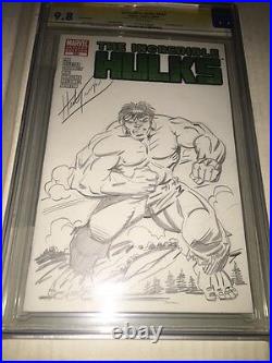 Original Comic Art Hand Sketch Herb Trimpe Cgc 9.8 Ss Herb Trimpe! Hulk 181