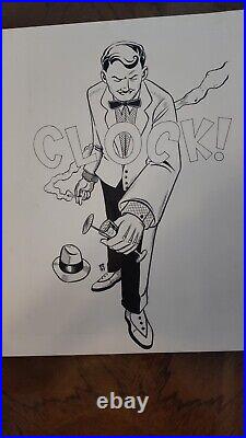 Original Comic Cover Art Clock 2 Paul Sharar Indie Comic Zoo Arsonist Press rare