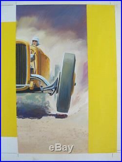 Original Cover Art Painting DRAG STRIP Charles Smith William Campbell Gault