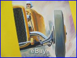 Original Cover Art Painting DRAG STRIP Charles Smith William Campbell Gault
