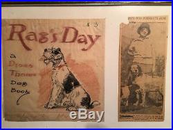 Original Diana Thorne Unused Book Cover Dog Drawing Pastel Painting Illustration