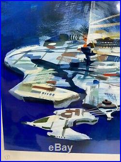 Original John Berkey Preliminary Painting Time Magazine Cover Europa Spaceship