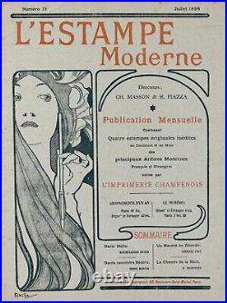 Original Lithograph Cover by Alphonse Mucha from L'estampe Moderne