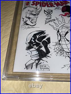 Original Marvel Comic Art 9.8 Ss 5x Sketched John Romita Sr & Joe St Pierre +++