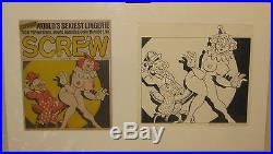 Original PAUL KIRCHNER Screw The Sex Review Magazine Cover ILLUSTRATION Painting