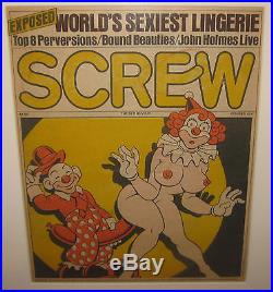 Original PAUL KIRCHNER Screw The Sex Review Magazine Cover ILLUSTRATION Painting
