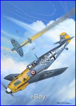Original Postlethwaite Ww2 Aviation Illustration Cover Art Painting Me-109 Wwii