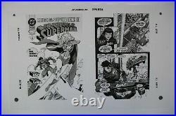 Original Production Art ADVENTURES OF SUPERMAN #502 cover & pg 1, TOM GRUMMETT