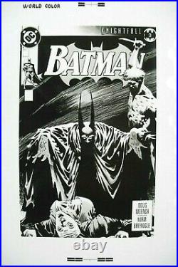 Original Production Art BATMAN #493 cover, KELLY JONES art, 11x17