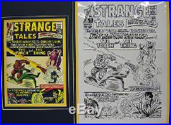 Original Production Art Cel STEVE DITKO Strange Tales #128 matted withcover print