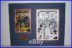 Original Production Art Cover THOR #122, JACK KIRBY, matted withcomic book, ODIN