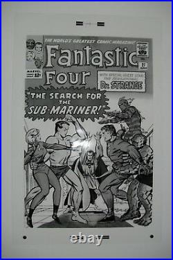 Original Production Art FANTASTIC FOUR #27 cover, JACK KIRBY art, Sub-Mariner