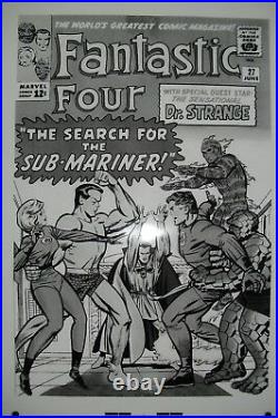 Original Production Art FANTASTIC FOUR #27 cover, JACK KIRBY art, Sub-Mariner