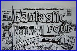 Original Production Art FANTASTIC FOUR #89 cover, JACK KIRBY art, Mole Man