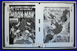 Original Production Art IRON MAN #141 cover & splash page, BOB LAYTON art
