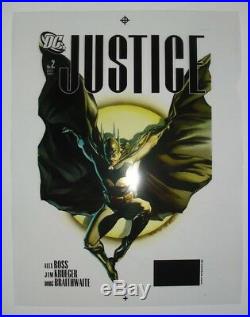 Original Production Art JUSTICE #2 cover, ALEX ROSS art, 2nd printing, Batman