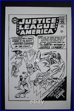 Original Production Art JUSTICE LEAGUE OF AMERICA#37 cover, MIKE SEKOWSKY art