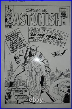 Original Production Art TALES TO ASTONISH #55 cover, JACK KIRBY art, Giant-man