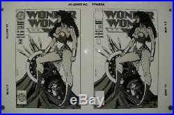 Original Production Art WONDER WOMAN #72 cover, BRIAN BOLLAND art, 11x17