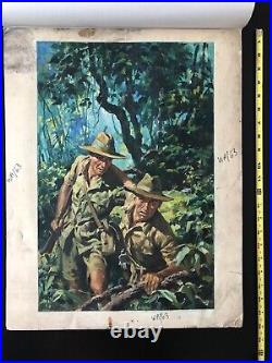 Original Pulp Art Adventure Color Cover Art Painting By LGH Circa 1960s